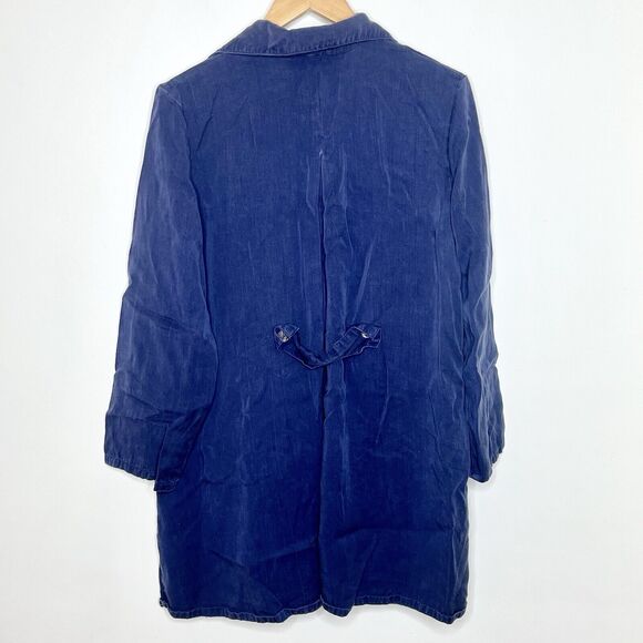 Bryn Walker Button Up Tunic Top Blue Womens Small Long Sleeve Lagenlook - Picture 11 of 14